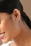 Buy_Curio Cottage_Silver Plated Crystals, Cut Work Rainbow Heart Studded Earrings _at_Aza_Fashions