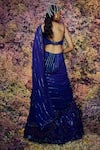 Shop_Shilpi Gupta_Blue Malin Embroidered Pre-draped Skirt Saree With Blouse _at_Aza_Fashions