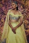 Buy_Shilpi Gupta_Yellow Iktaara Embroidered Blouse Lehenga Set _Online_at_Aza_Fashions