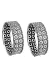 Noor_Silver Plated Oxidized Antique Bangle - Set Of 2 _Online_at_Aza_Fashions