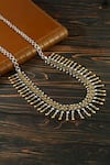Shop_Noor_Silver Plated Ghungroo Bead Drop Choker Chain Necklace _at_Aza_Fashions