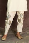 NUHH_Off White Cotton Embellished Jo Soni Embroidered Salwar With Kurta _Online_at_Aza_Fashions