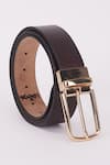 Buy_BUBBER COUTURE_Brown Italian Leather Belt _at_Aza_Fashions