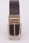 BUBBER COUTURE_Brown Italian Leather Belt _Online_at_Aza_Fashions