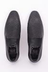 Shop_Bubber Couture_Black Mocassin Basket Weave Shoes _at_Aza_Fashions