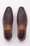 Shop Bubber Couture Brown Leather Mocassin Shoes at Aza Fashions Shop_Bubber Couture_Brown Leather Mocassin Shoes _at_Aza_Fashions