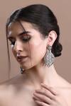 Buy_Auraa Trends_White Diamonds, Zari American Embellished Earrings _at_Aza_Fashions