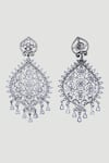 Shop_Auraa Trends_White Diamonds, Zari American Embellished Earrings _Online_at_Aza_Fashions