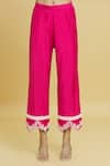 Shop_Aiman_Pink Cotton Silk Blossom Embroidered Kurta Pant Set_Online_at_Aza_Fashions