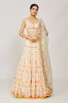 Buy_Gopi Vaid_Multi Color Georgette Embroidered And Printed Anika Mela Bridal Lehenga Set 