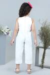 Shop_The Little Celebs_White Crepe Embroidery Floral Applique Jumpsuit _at_Aza_Fashions