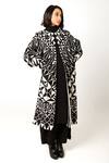 Shop_KA-Sha_Black Cotton Geometric Open Asha Pattern Jacket _Online_at_Aza_Fashions