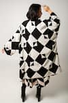 Shop_KA-Sha_Black Cotton Geometric Open Doma Pattern Jacket _at_Aza_Fashions