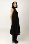Shop KA-Sha Black Muslin Cotton Plain Round High Neck Kari Tunic Online at Aza Fashions Shop_KA-Sha_Black Muslin Cotton Plain Round High Neck Kari Tunic _Online_at_Aza_Fashions