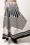 Buy_Ka-Sha_Black Cotton Rachana Striped Flared Midi Skirt _Online_at_Aza_Fashions