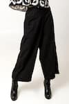 Ka-Sha_Black Cotton Shrey Solid Wide Pant _Online_at_Aza_Fashions