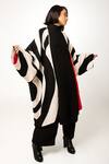 Ka-Sha_Black Kora Cotton Front Open Moma Oversized Jacket _Online_at_Aza_Fashions