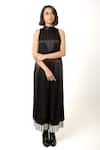 Buy_KA-Sha_Black Mashru Silk Embroidered Applique Panda Hem Pant 