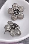 Swabhimann_Gold Plated Zari Zirconia Embellished Stud Earrings _Online_at_Aza_Fashions