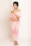 Buy_Beachbum_Pink Cotton Gauze Ombre Dye Melissa Scallop Edged Sarong For Women_at_Aza_Fashions