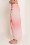 Shop_Beachbum_Pink Cotton Gauze Ombre Dye Melissa Scallop Edged Sarong For Women_Online_at_Aza_Fashions