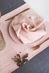 Shop Thread Connect Pink Pure Linen Solid Table Napkin 6 Pcs Set at Aza Fashions Shop_Thread Connect_Pink Pure Linen Solid Table Napkin 6 Pcs Set_at_Aza_Fashions