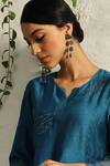 Charkhee_Silver Plated Tassels, Zari Embellished Twilight Drop Earrings_Online_at_Aza_Fashions