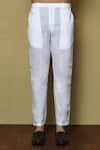 Buy_Arihant Rai Sinha_White Kurta Cotton Striped Panelled Short And Pant Set _Online_at_Aza_Fashions