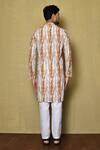 Shop_Arihant Rai Sinha_Yellow Kurta Cotton Silk Tie Dye Pattern With Pant_at_Aza_Fashions