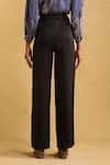 Shop_Ritu Kumar_Black Rayon Plain Wide-legged Trouser _Online_at_Aza_Fashions