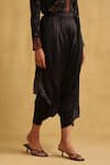 Buy_Ritu Kumar_Black Satin Draped Dhoti Salwar _Online_at_Aza_Fashions