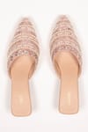 Shop_Urbansway_Pink 3d Crystals Stones And Sequin Work Mules_Online_at_Aza_Fashions