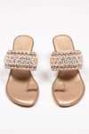 Buy_Urbansway_Gold Stones Moonstone Embellished Kolhapuri Heels _Online_at_Aza_Fashions