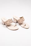 Shop_Urbansway_Cream Opal Stones Embellished Kolhapuri Heels _Online_at_Aza_Fashions