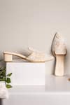 Shop_Urbansway_Cream Cut Dana Royal Affair Bead Embellished Mules _at_Aza_Fashions