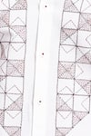 Asuka_White Linen Embroidery Button Down Shirt _Online_at_Aza_Fashions