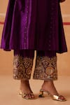 Shop_Sureena Chowdhri_Purple Razia Shabnami Silk Embroidered Anarkali Set _Online_at_Aza_Fashions