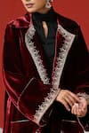 Buy_Wazir C_Black Silk Embroidery Kashmiri Tilla Dress Turtle Neck With Velvet Jacket
