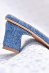 Around Always_Blue Embroidery Lily Denim Block Heels _Online_at_Aza_Fashions