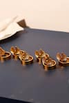 Elysian Home_Gold Brass Crown Napkin Rings Set Of 6 _Online_at_Aza_Fashions