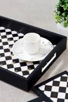 Elysian Home_Black Leatherite Bumble Bee Tray_Online_at_Aza_Fashions
