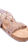Buy_Stilista_Beige Luxe Celestia Stone Embellished Cutwork Flats 