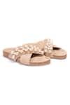 Buy_Stilista_Beige 3d Pearl Aphrodite Embellished Flats _at_Aza_Fashions