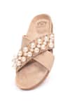 Buy_Stilista_Beige 3d Pearl Aphrodite Embellished Flats 