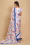 Shop_Gulabo by Abu Sandeep_White Chanderi Print Floral Saree  _at_Aza_Fashions