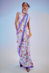 Buy_Gulabo by Abu Sandeep_White Chanderi Print Floral Saree  