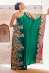 Mrunalini Rao_Green Evara Silk Embroidered Kaftan Dress _Online_at_Aza_Fashions