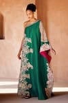 Shop_Mrunalini Rao_Green Evara Silk Embroidered Kaftan Dress _Online_at_Aza_Fashions