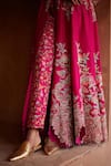 Shop_Mrunalini Rao_Pink Pure Silk Hand Embroidered Resham Preyasi Anarkali And Pant Set _Online_at_Aza_Fashions
