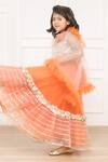 Buy Pinkcow designs pvt ltd Orange Tulle, Brocade, Lace Gota Patti, Frilly Embellished Lehenga Blouse Set Online at Aza Fashions Buy_Pinkcow designs pvt ltd_Orange Tulle, Brocade, Lace Gota Patti, Frilly Embellished Lehenga Blouse Set _Online_at_Aza_Fashions